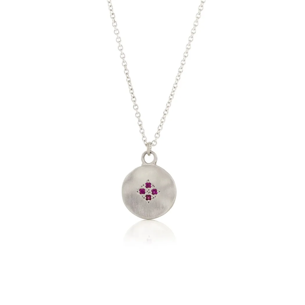 Adel Chefridi - Ruby Four Star Wave Pendant