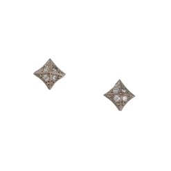 Annie Fensterstock - Diamond Pyramid Studs