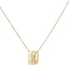 Ariel Gordon - Letter A Engraved Dog tag Necklace
