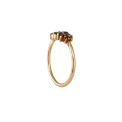 Artëmer - Black Diamond Flora Engagement Ring