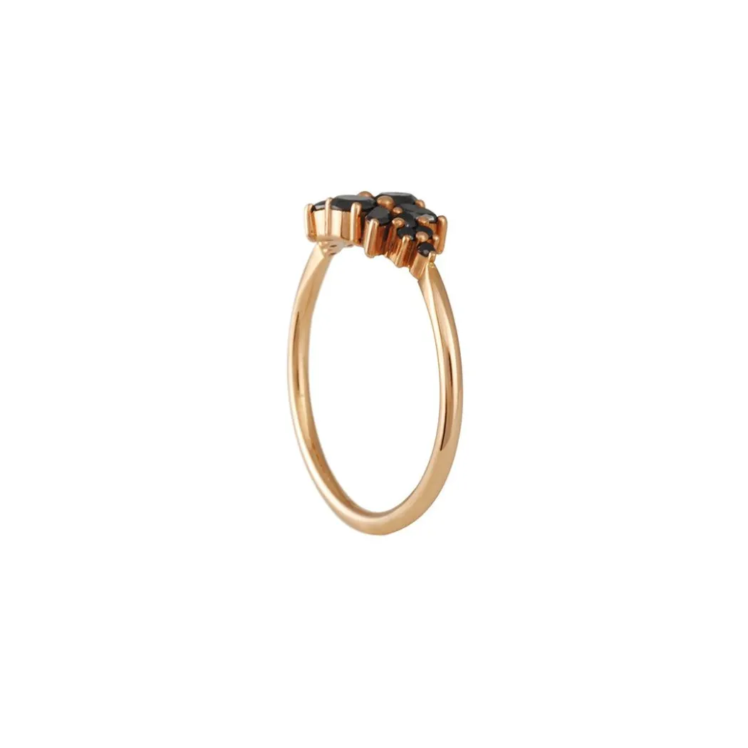 Artëmer - Black Diamond Flora Engagement Ring
