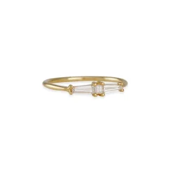 Artëmer - Diamond Cluster Engagement Ring - Art Deco Diamond Wedding Band