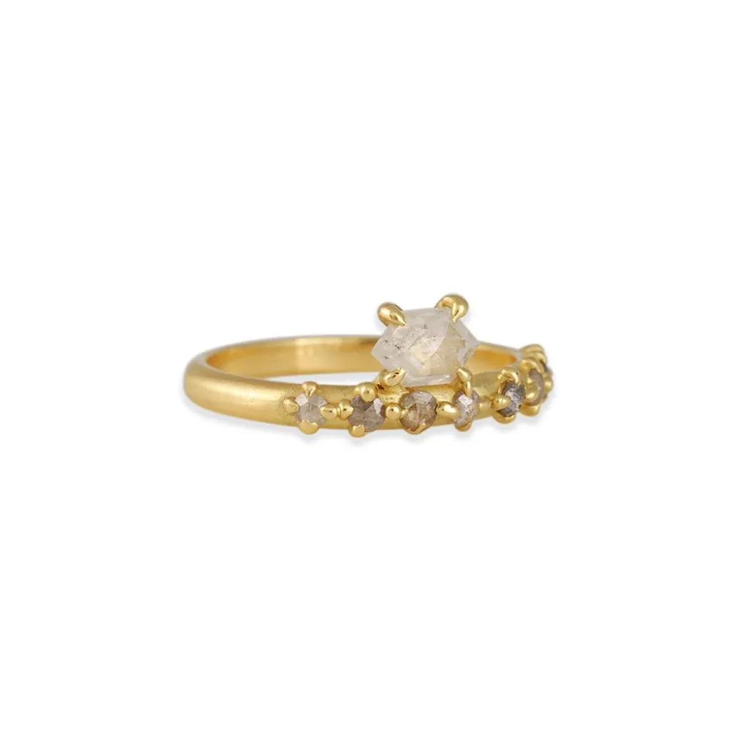 Atelier Narcé - One of a Kind Offset Rose Cut Diamond Ring