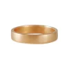 Black Barc - 4mm Squared Wedding band in 14K Rose Gold, Size 9