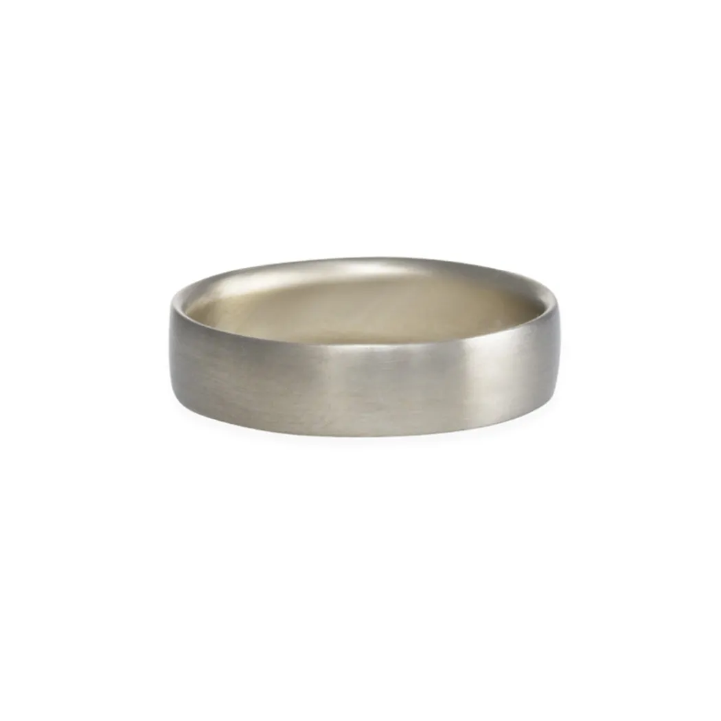 Carla Caruso - White Gold Large Flat Band