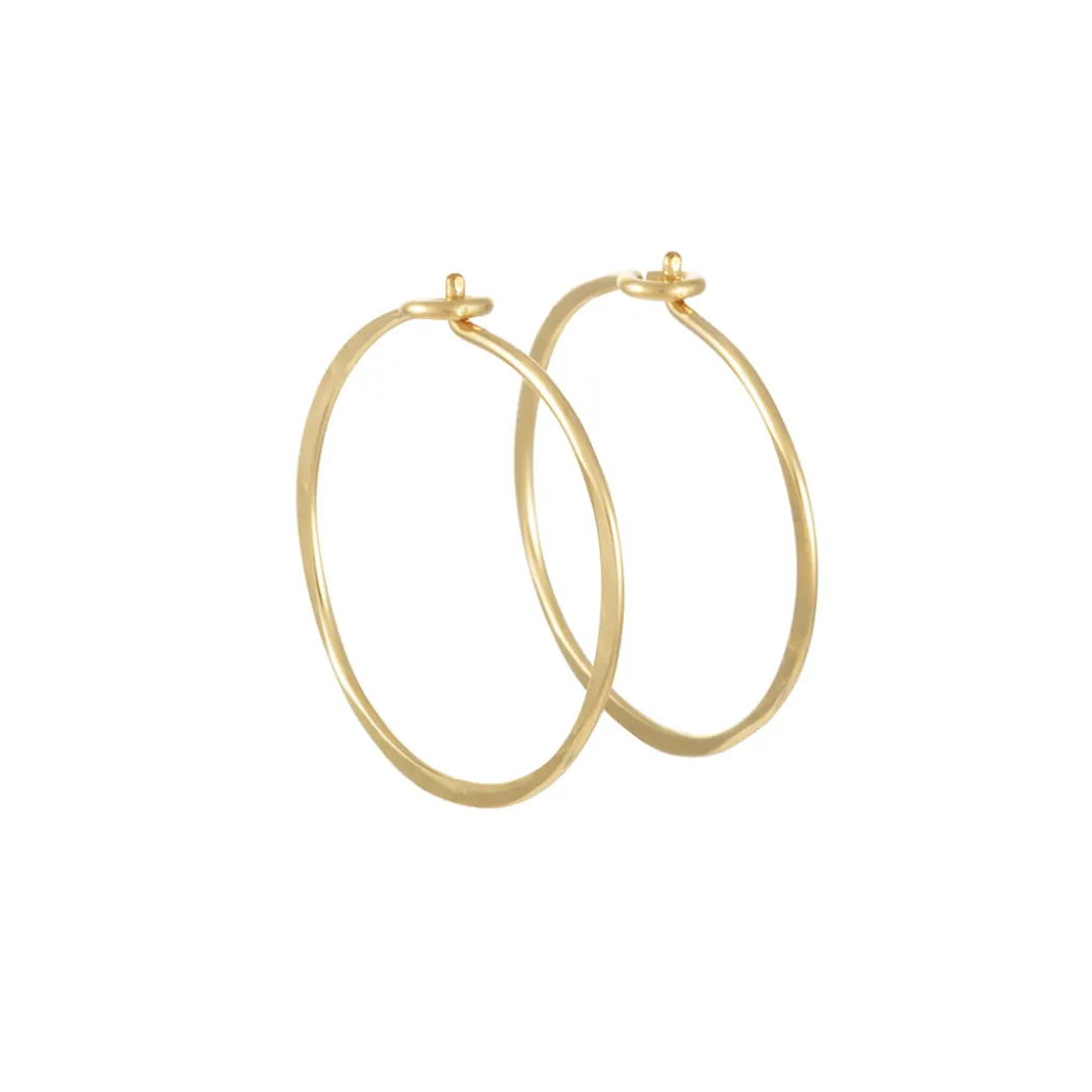 Christine Fail - Small Round Hoops in Yellow Goldfill