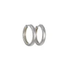 Cp Collection - Sterling Silver Hinged Huggie Hoop Earrings 12mm