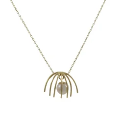 Cp Collections- Caged Pearl Necklace