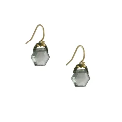 Danielle Welmond - Green Amethyst Hexagon Drop Earrings