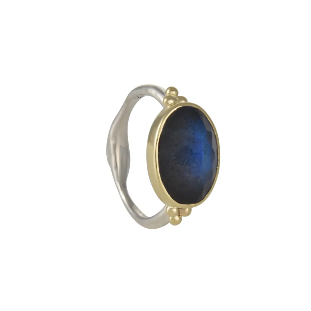 Emily Amey - Rose cut Labradorite Ring
