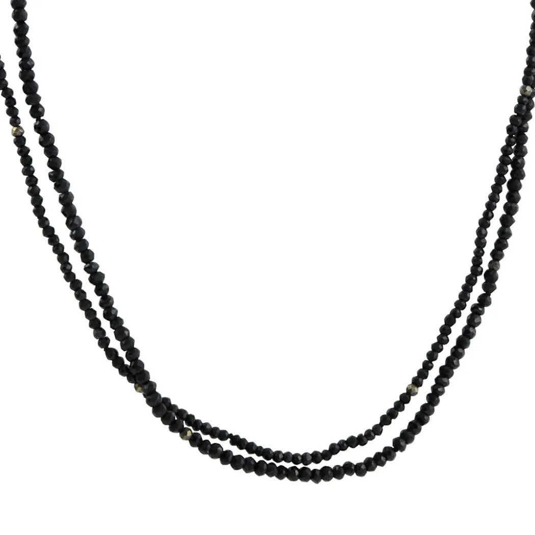 Hill House - Spinel and Pyrite Convertible Wrap Bracelet/Necklace