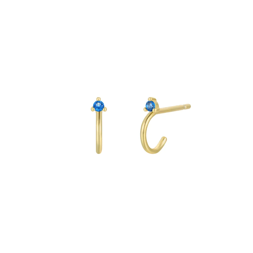 JaxKelly – Mini Sapphire CZ Huggie Hoop