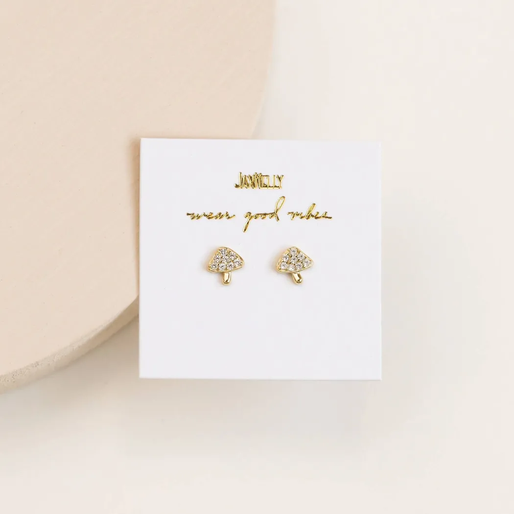 JaxKelly – Sparkly Mushroom Studs