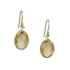 Kothari – Oval Snake Frame Earrings in Citrine