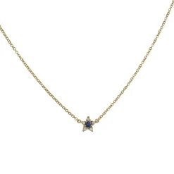 Liven Co. - Flower Necklace with Sapphire