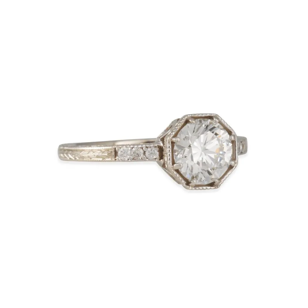 Lori Mclean - Engraved Octagon Solitaire
