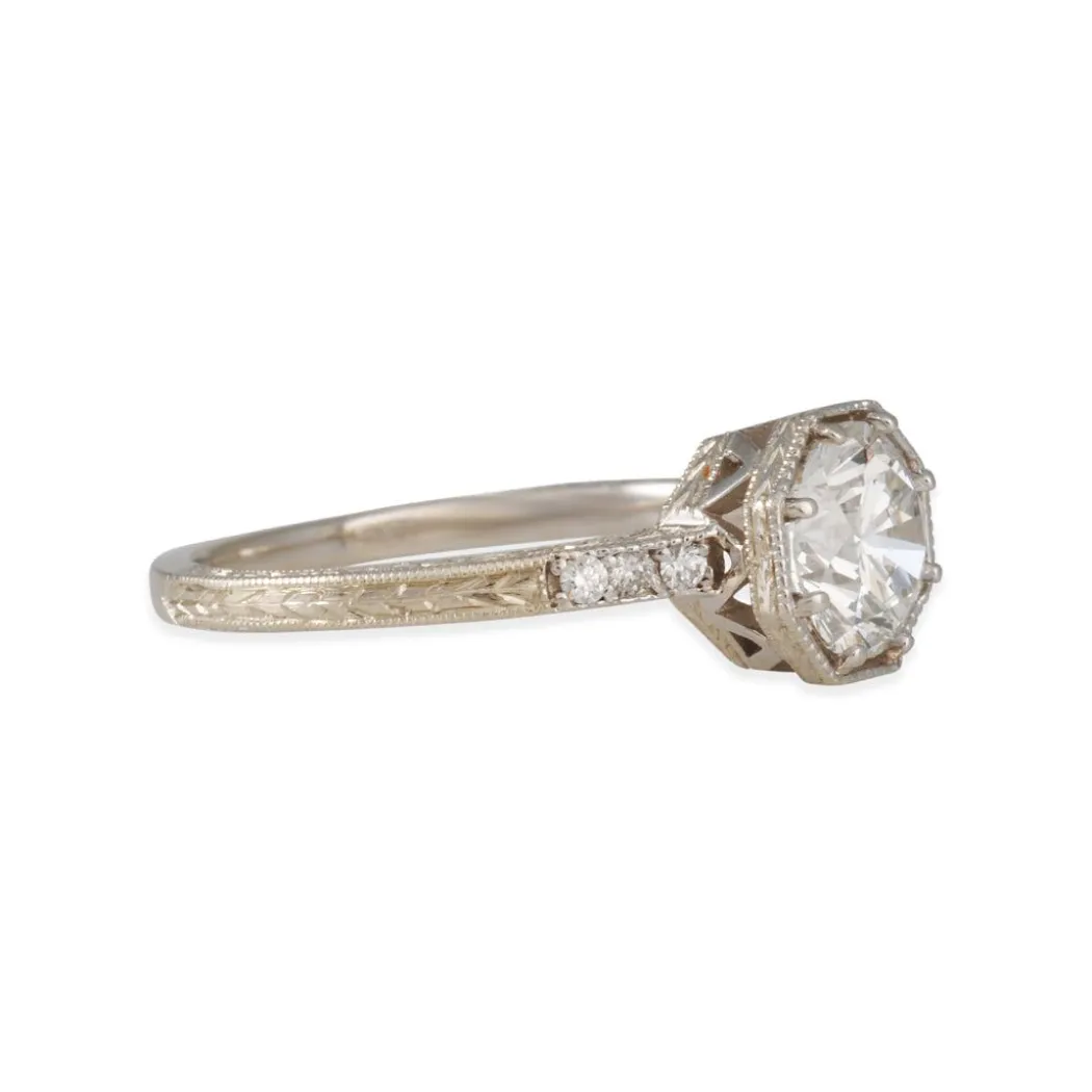 Lori Mclean - Engraved Octagon Solitaire