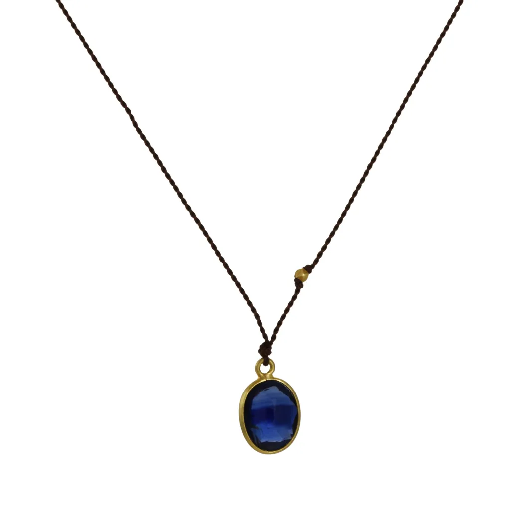 Margaret Solow – Oval Rose Cut Kyanite Necklace
