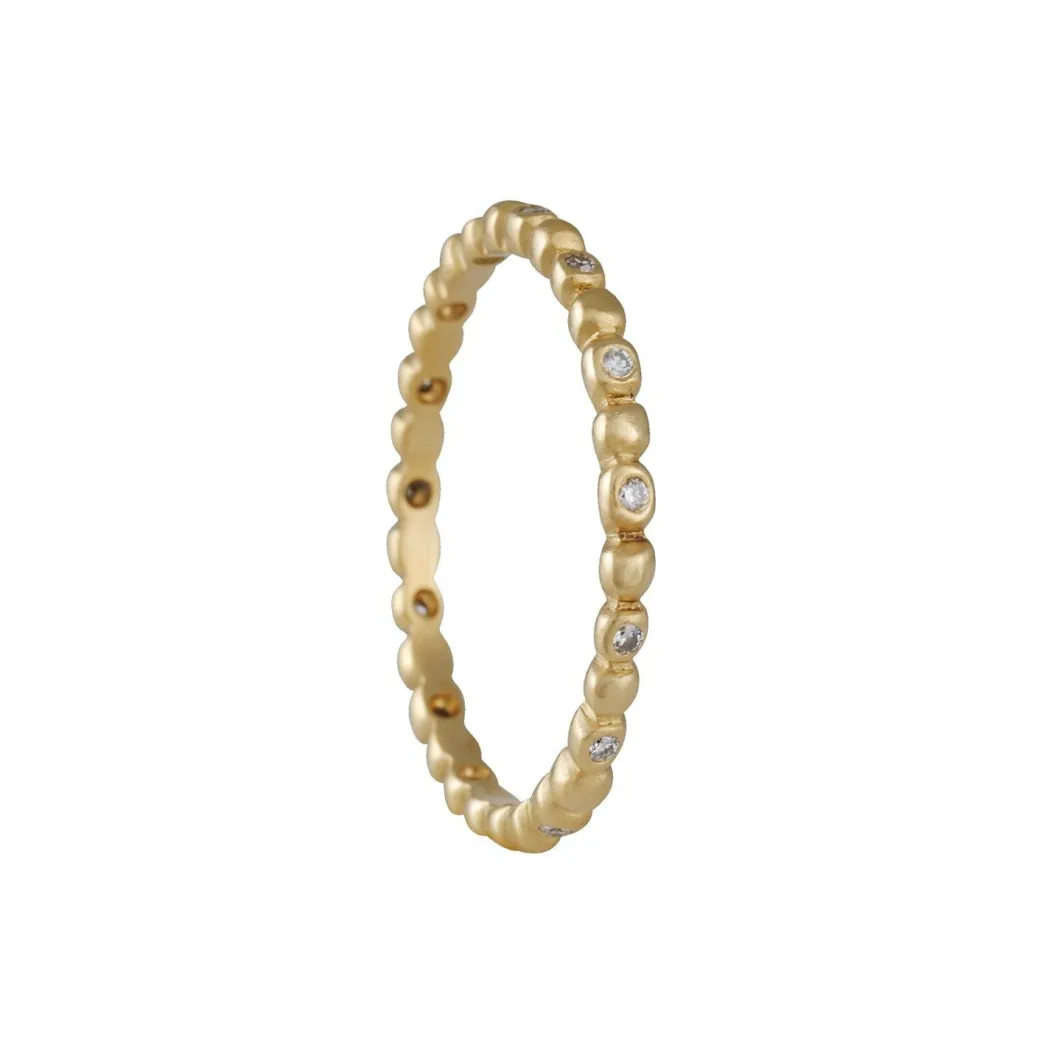 Marian Maurer - Alternating Porch Diamond Band – 18k Yellow Gold