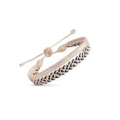 Maäyaz - Duo Bracelet Ania n°2 and Mini arrow Ebony, Gold and Silver