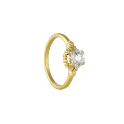 Megan Thorne - Wood Nymph Engagement Ring with Prong Set Diamond