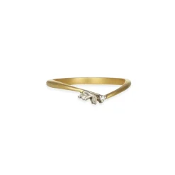 Megan Thorne - Wood Nymph Asymmetrical Diamond Guard Band