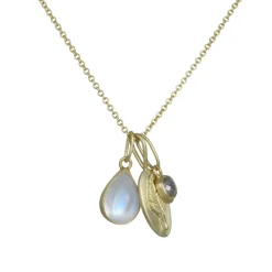 Monica Marcella – Rose Cut Salt and Pepper Diamond Pendant