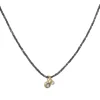 Monica Riley - Hill Tribe Bead with Rose cut and Diamond Charm Necklace