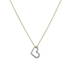 Philippa Roberts - Open Heart Two Tone Necklace