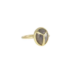 Rachel Atherley - Lucky Scarab Ring in Labradorite