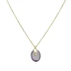 Rachel Atherley - Tiny Lily Pad Pendant in Amethyst