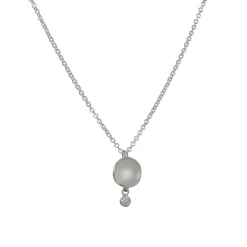 Sarah Richardson - Small Dishy Pod Pendant with Zircon Sterling Silver