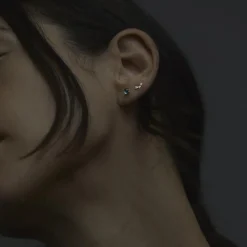 Satomi Kawakita - Cabachon Wisp Blue Topaz Stud Earrings