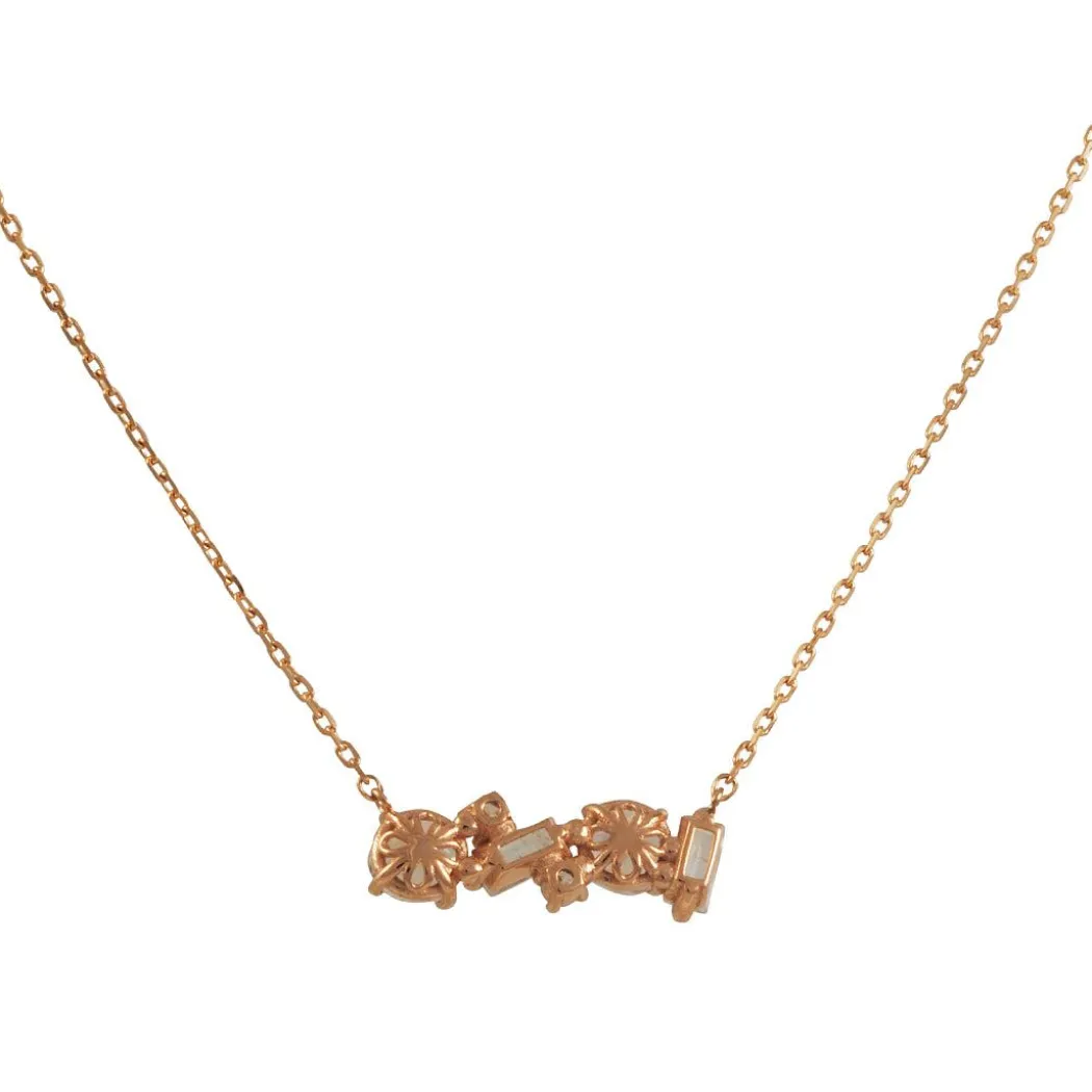 Suzanne Kalan - Mixed Bar Necklace in 14K Rose Gold