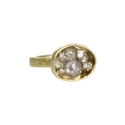 TAP by Todd Pownell - Nine Diamond Oval Dish Ring