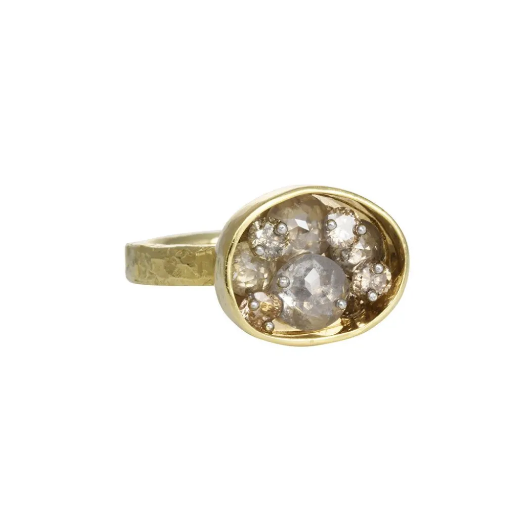 TAP by Todd Pownell - Nine Diamond Oval Dish Ring