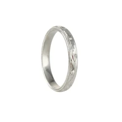 Varna - Dorian Engraved Band in Platinum